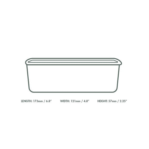 Vegware Black 24oz/750ml rectangular black paper food container - 300pk