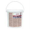 White rinse aid container with a label on a white background