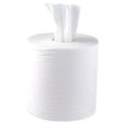 Roll of white tissue  on a white background