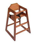 Bolero Wooden High Chair Dark Wood Finish