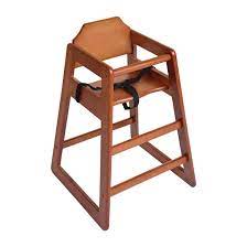 Bolero Wooden High Chair Dark Wood Finish