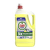 Yellow bottle of Fairy Lemon dishwashing liquid with P&G logo on a white background