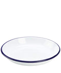 Enamel Rice/Pasta Plate Blue and White 26cm