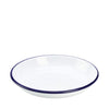 Enamel Rice/Pasta Plate Blue and White 26cm