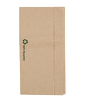 Kraft paper notebook with '100% Recycled' text and logo on a white background