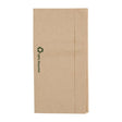 Kraft paper notebook with '100% Recycled' text and logo on a white background