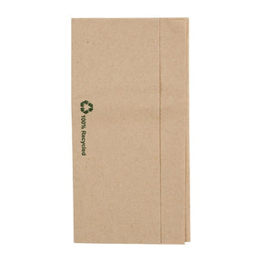 Kraft paper notebook with '100% Recycled' text and logo on a white background