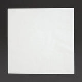 White square sheet of paper on a black background