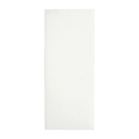 White rectangular napkin on a white background