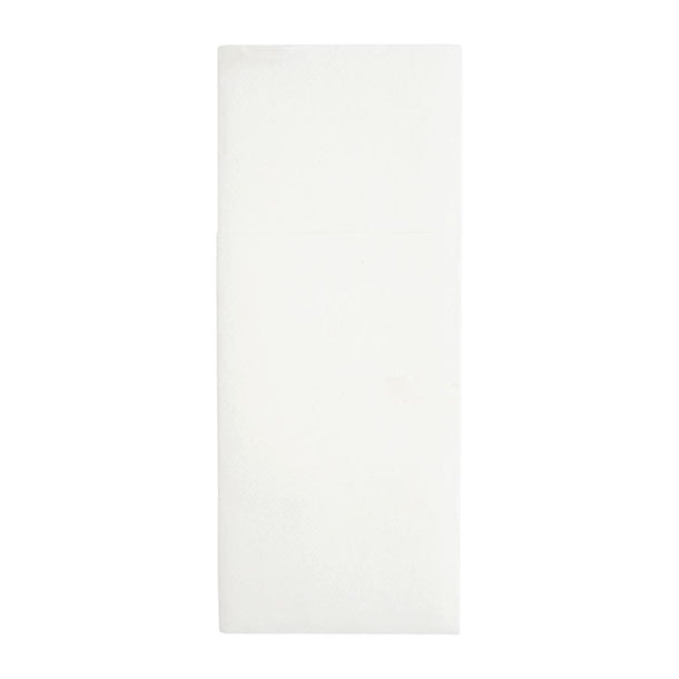 White rectangular napkin on a white background