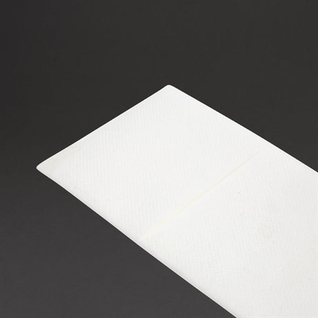 white airlaid napkin on a black background