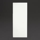 white airlaid rectangular napkin on a black background