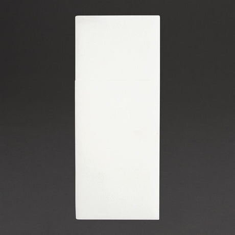 white airlaid rectangular napkin on a black background