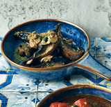 aqua blue terra porcelain bowl serving food