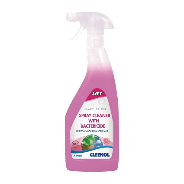 Cleenol spray cleaner with bactericide on a white background