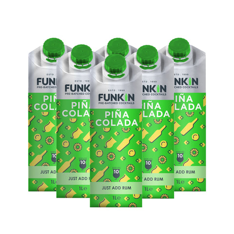 CASE - Funkin Pina Colada Cocktail Mixer 1 Litre - 6 Pack