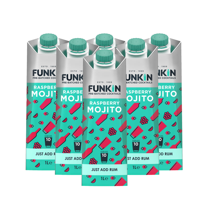 Funkin Raspberry Mojito Cocktail Mixer 1 Litre - 6 Pack