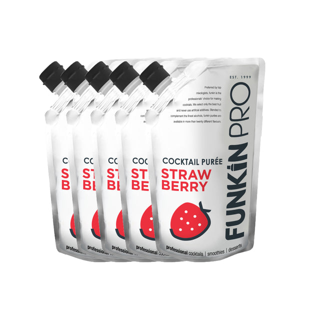 5 pouches of funkin strawberry cocktail puree