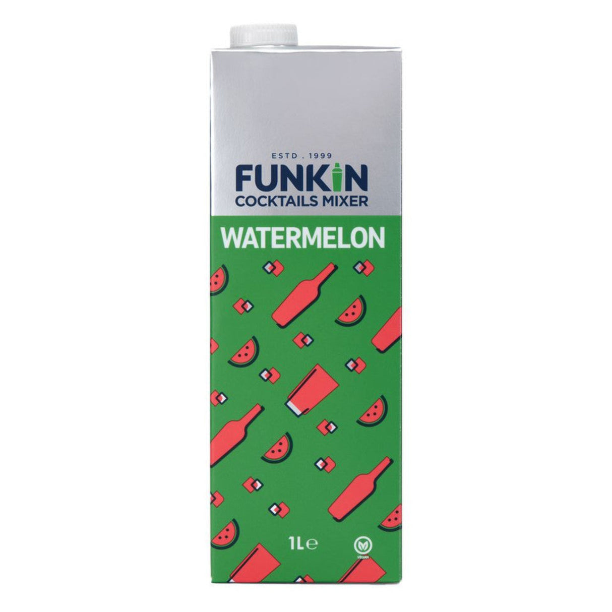 Funkin Watermelon cocktails mixer carton on a white background