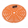 Orange circular object with a textured surface and 'Robert Scott' branding on a white background