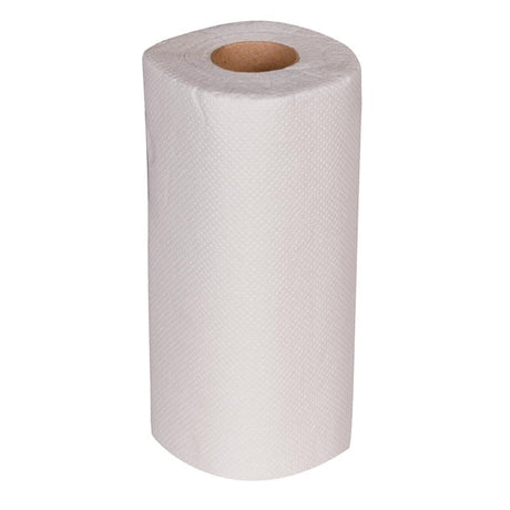 Roll of paper towels on a white background
