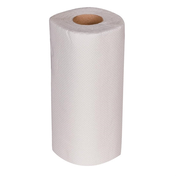Roll of paper towels on a white background