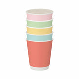Confetti Mixed Colour Double Wall Hot Cup (PE Lined) - 8oz - 500pk