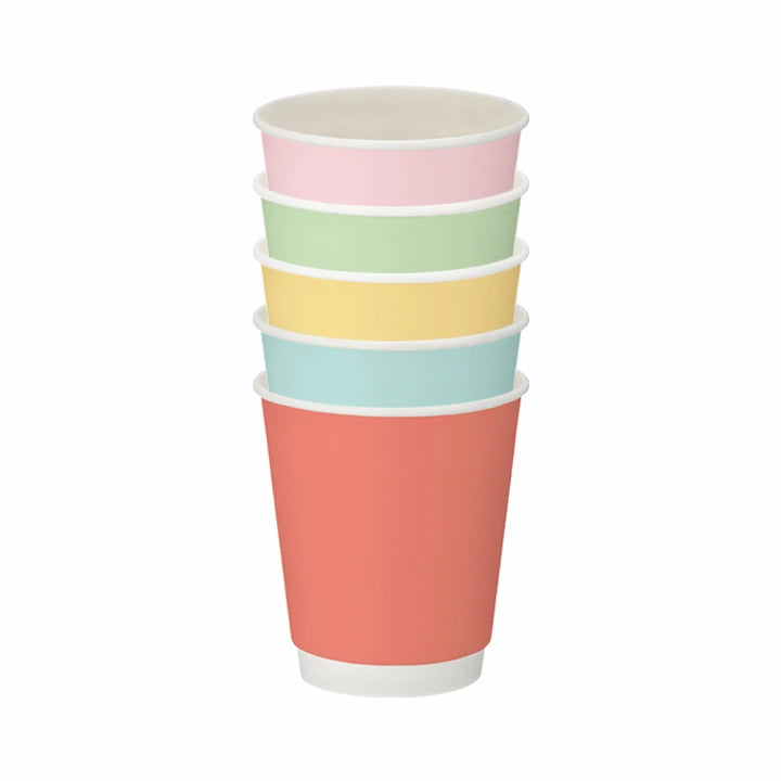 Confetti Mixed Colour Double Wall Hot Cup (PE Lined) - 12oz - 500pk