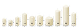 Pillar Candle - Ivory - 200x70mm - 6 Pk