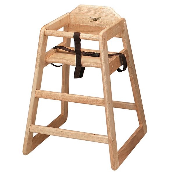 Bolero Wooden High Chair Natural Finish