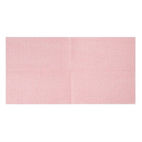 Rectangular red and white cloth on a white background
