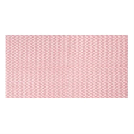 Rectangular red and white cloth on a white background