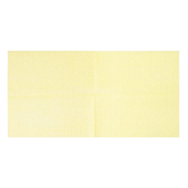 Rectangular light yellow cloth  on a white background