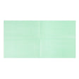 Rectangular green cleaning cloth on a white background