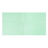 Rectangular green cleaning cloth on a white background