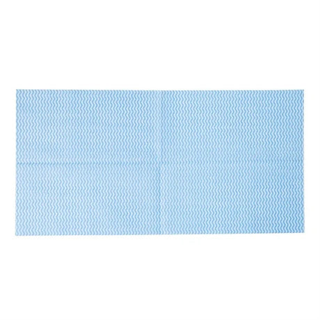 Rectangular blue cleaning cloth on a white background