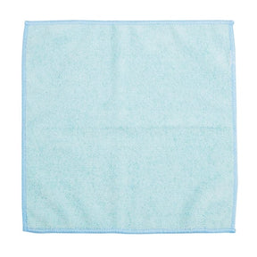 Light blue cleaning cloth  on a white background