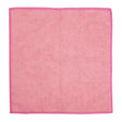 Pink textured square cloth on a white background