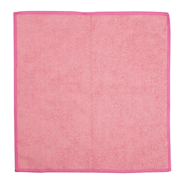 Pink textured square cloth on a white background