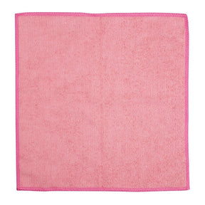 Pink textured square cloth on a white background