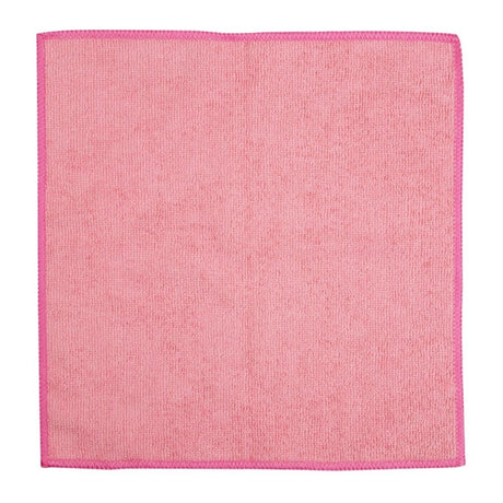 Pink textured square cloth on a white background