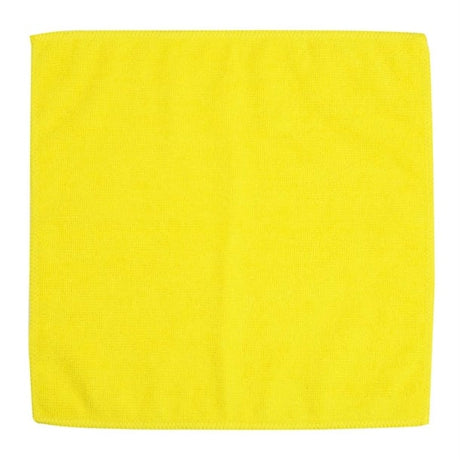 Yellow square cloth on a white background