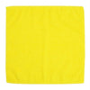 Yellow square cloth on a white background