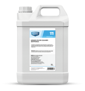 5L container of Kitchen Master floor cleaner on a white background