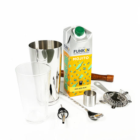 funkin mojito carton with cocktail making equipment 