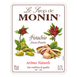 monin pistachio syrup 70cl label