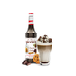 monin chocolate cookie syrup bottle and drink