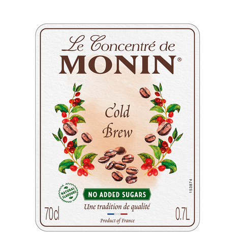 monin cold brew syrup label