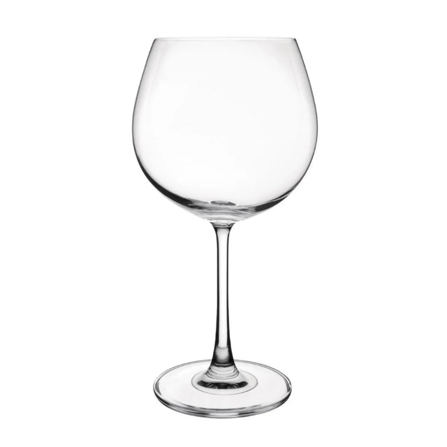 A clear crystal gin glass with a slim stem and a wide bowl, part of the Olympia Crystal Bar Collection.