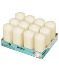 Pillar Candle - Ivory - 120/60mm - 12 Pk